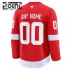 Lapsille NHL Detroit Red Wings Pelipaita Custom Fanatics Premium 2024-25 koti Punainen